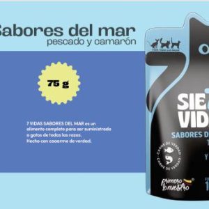 7 Vidas Trozos Sabores del Mar pescado y camaron x 75g