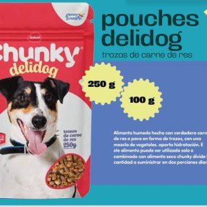 Chunky Delidog trozos de carne de res 100g