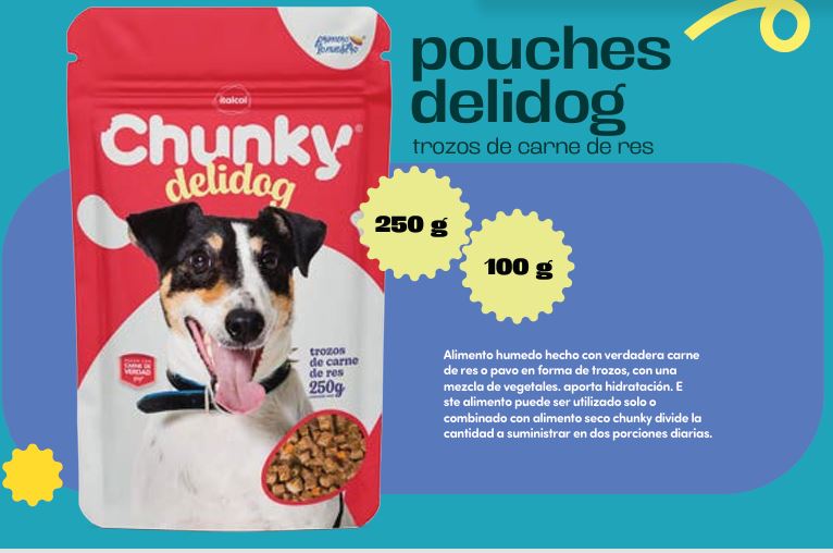 Chunky Delidog trozos de carne de res 100g