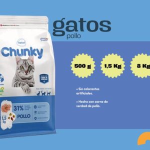 Chunky Gatos Pollo  x 1.5 Kilos