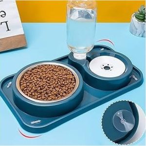 COMEDERO DOBLE CON DISPENSADOR DE AGUA