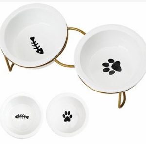 COMEDERO DOBLE CERAMICA PEQUEÑO