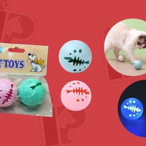 PELOTA PLASTICA CON LUZ FLASH X2